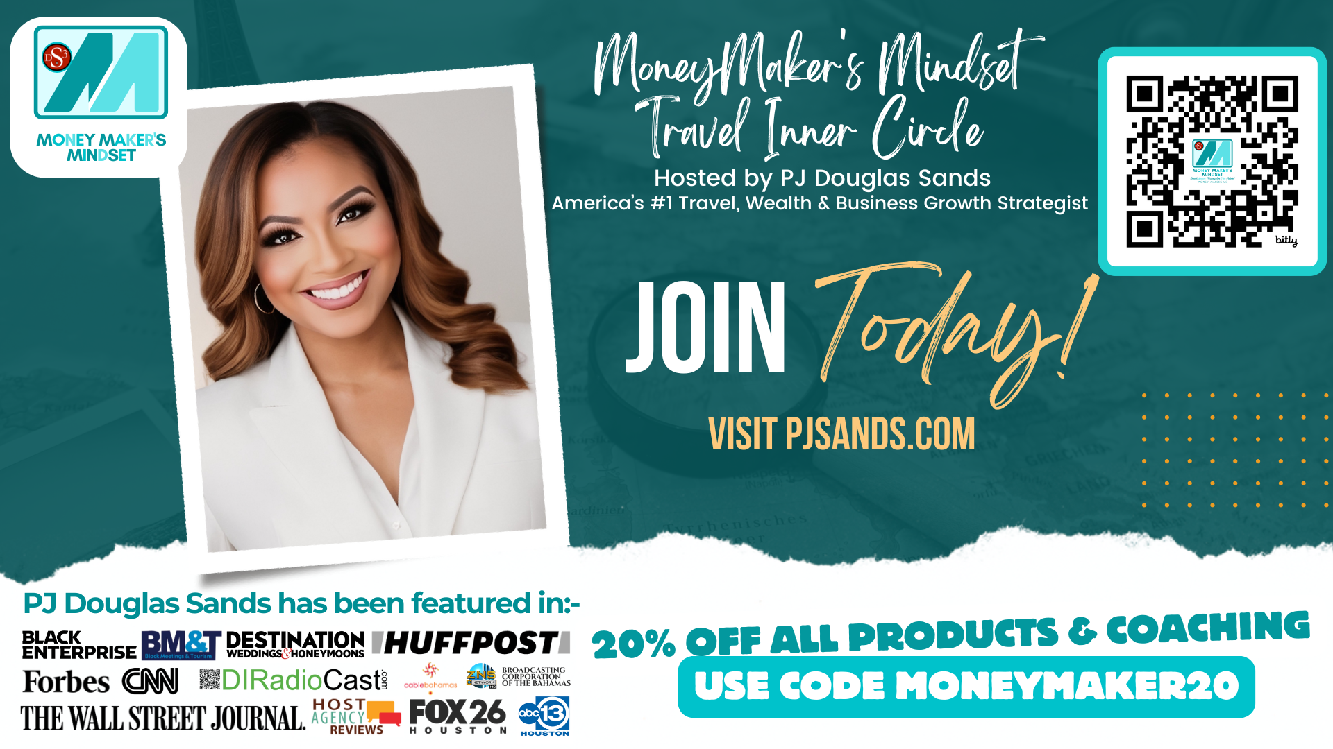 MoneyMaker's Mindset Travel Inner Circle promotion hosted by PJ Douglas Sands